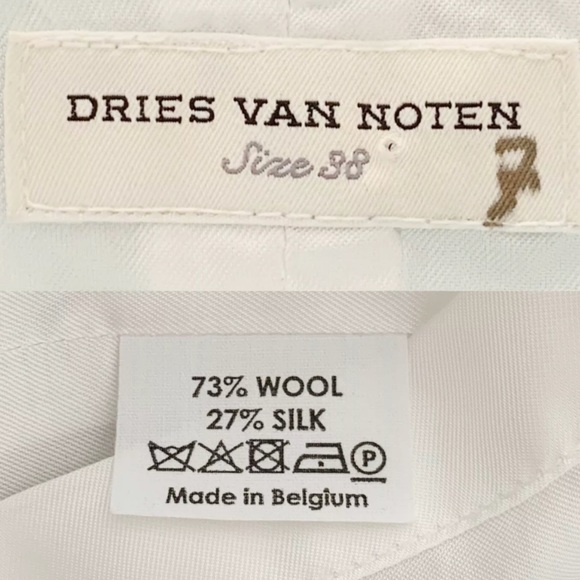 Dries Van Noten Dress Silk Wool Painted 38 - Picture 4 of 5